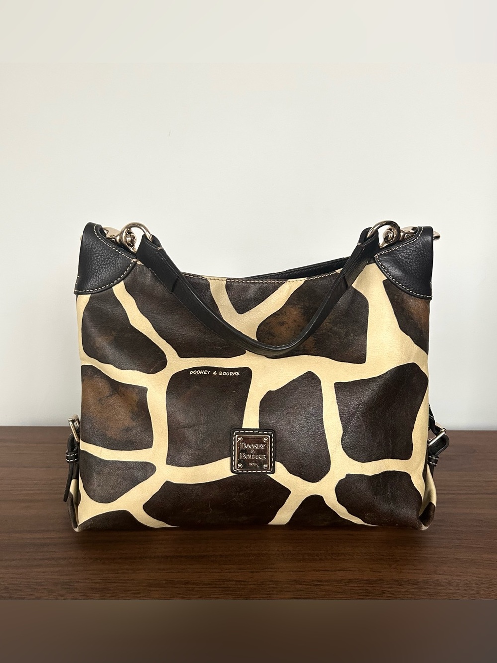 Vintage Dooney & Bourke Giraffe Print Shoulder Bag